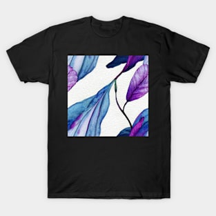 Pastel watercolor leaves pattern T-Shirt